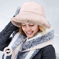 Faux Fur Sherpa Reversible Bucket Hat