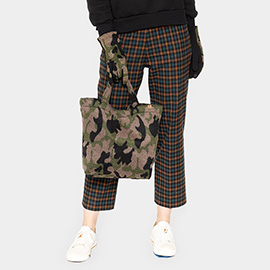Camouflage Patterned Tote Bag