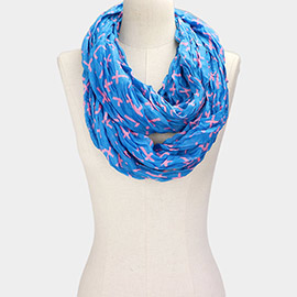 Cross Patterned Infinity Scarf