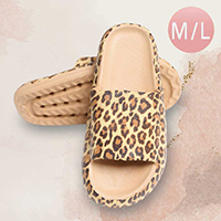 Leopard Patterned Soft Sole Indoor Slippers