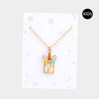 -N- Unicorn Monogram Pendant Kids Necklace
