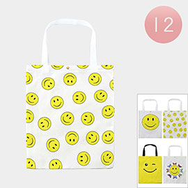 12PCS - Smile Printed Shoulder Bags