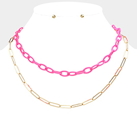 Double Layered Chain Necklace