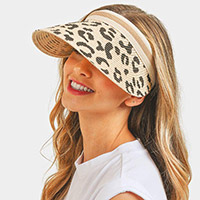 Leopard Patterned Visor Hat