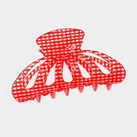Gingham Check Patterned Hair Claw Clip