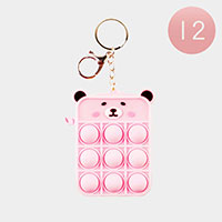 12PCS - Bear Push and Pop it Fidget Toy Coin Purses / Keychains