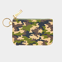 Camouflage Patterned ID Wallet Detachable Lanyard
