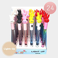 24PCS - Bunny Lights Up Ball Pens