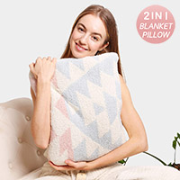 2 IN 1 Boho Tribal Patterned Blanket / Pillow