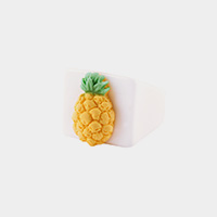 Pineapple Accented Resin Ring