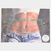 Babygirl Message Double Layered Belly Chain Jewelry