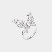 CZ Embellished Butterfly Ring