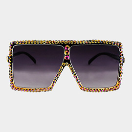 Studded Square Sunglasses