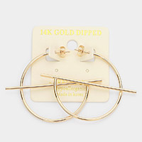 14K Gold Dipped Metal Geometric Earrings