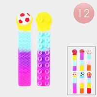 12PCS - Sports Ball Squidopop It Sucker Fidget Kids Toys