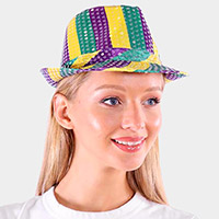 Mardi Gras Sequence Hat