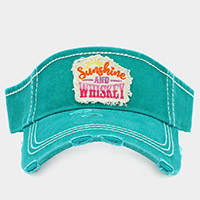 Sunshine And Whiskey Vintage Visor Hat