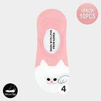 10Pairs - Cat Face Socks