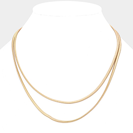 Double Layered Metal Necklace