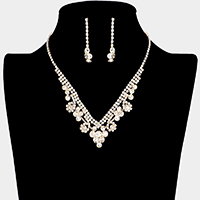 Round Crystal Rhinestone Collar Necklace