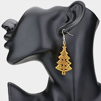 Sparkle Christmas Tree Dangle Earrings