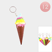 12PCS - Ice Cream Squishy Keychains