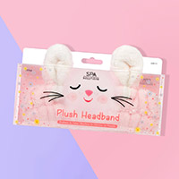 Pink Bunny Plush Facial Headband
