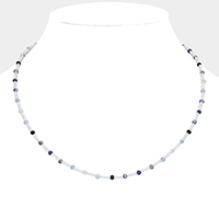 Faceted Bead Pointed Necklace