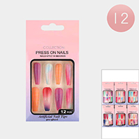 12Pack - Ombre Press on Nail Set