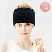 12PCS - Knit Solid Headbands