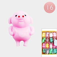 16PCS - Animal Pig Squishy Toys
