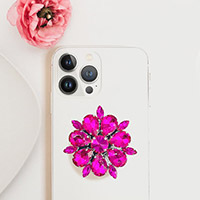 Multi Stone Cluster Adhesive Phone Grip and Stand