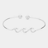 Metal Wave Cuff Bracelet