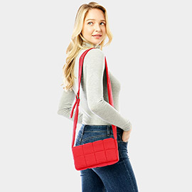 Quilted Puffer Crossbody Bag