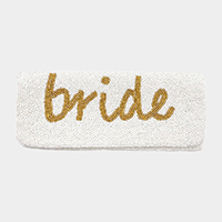bride Seed Beaded Message Clutch / Shoulder Bag