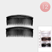 12 Set of 2 - Rhinestone Embellished Hair Combs