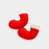Polymer Clay Christmas Socks Stud Earrings
