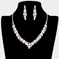 Pearl Accented Rhinestone Necklace
