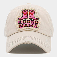 RODEO MAMA Message Western Boots Vintage Baseball Cap