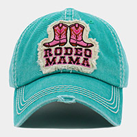 RODEO MAMA Message Western Boots Vintage Baseball Cap