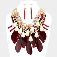 Abstract Resin Statement Necklace