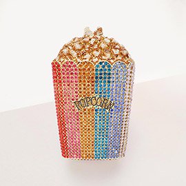 Stone Embellished Popcorn Evening Tote Bag