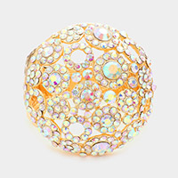 Bubble Stone Embellished Hinged Evening Bracelet