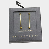 Secret Box _ 14K Gold Dipped Metal Ball Dangle Earrings