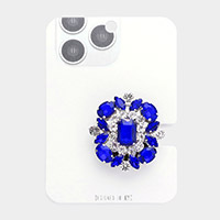 Multi Stone Embellished Adhesive Phone Grip and Stand