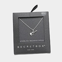 Secret Box _ Sterling Silver Dipped Metal Guitar Pendant Necklace