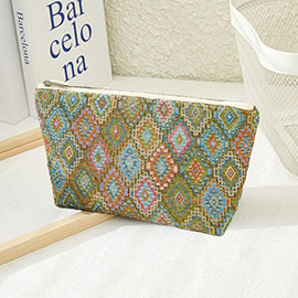 Patterned Pouch Clutch Bag