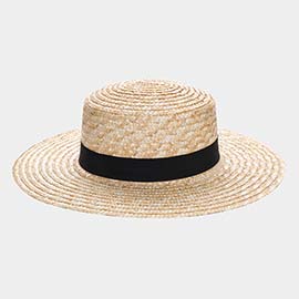 Black Band Straw Sun Hat