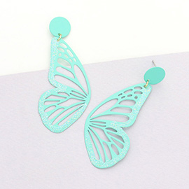 Glittered Cut Out Butterfly Dangle Earrings