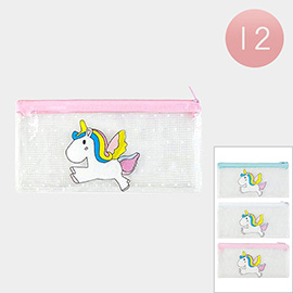 12PCS - Unicorn Printed Pouch Bags